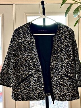 Laurèl Cropped Animal Print Jacket